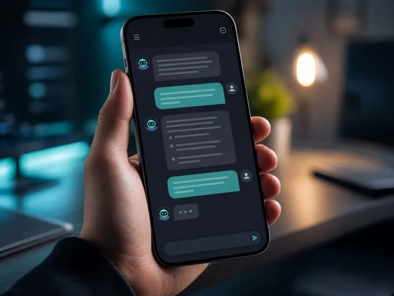Chatbot na mobilu